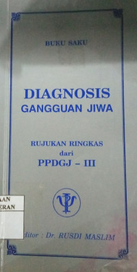 Buku saku Diagnosis Gangguan Jiwa