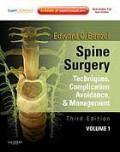 Spine Surgery Techniques, Complication Avoidance, And Management