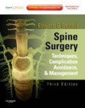 Spine Surgery Techniques, Complication Avoidance, And Management Volume 2