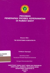 Image of Pedoman Penerapan Proses Keperawatan Di Rumah Sakit